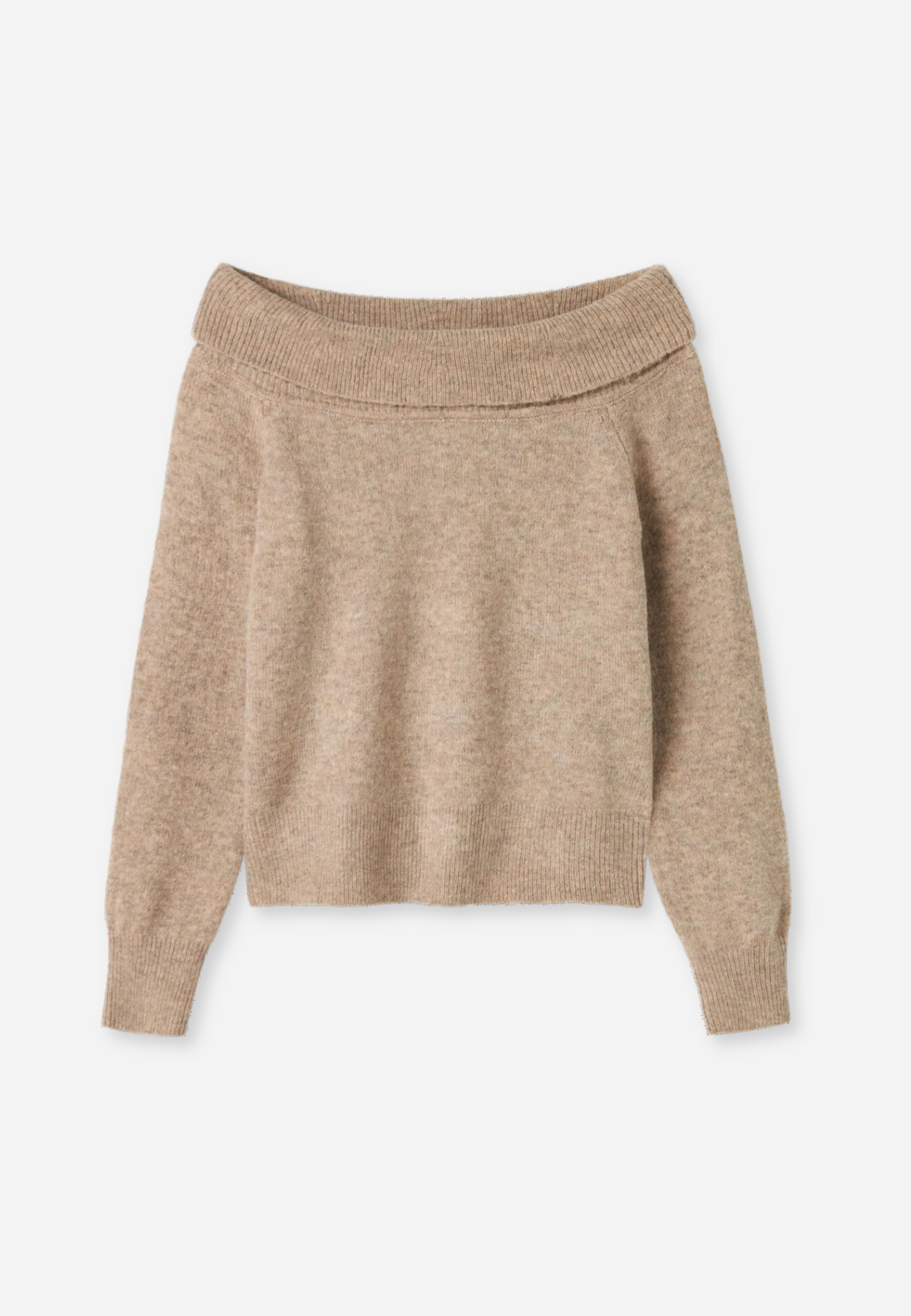 NLFLODET LS OFF SHOULDER - MOCHA