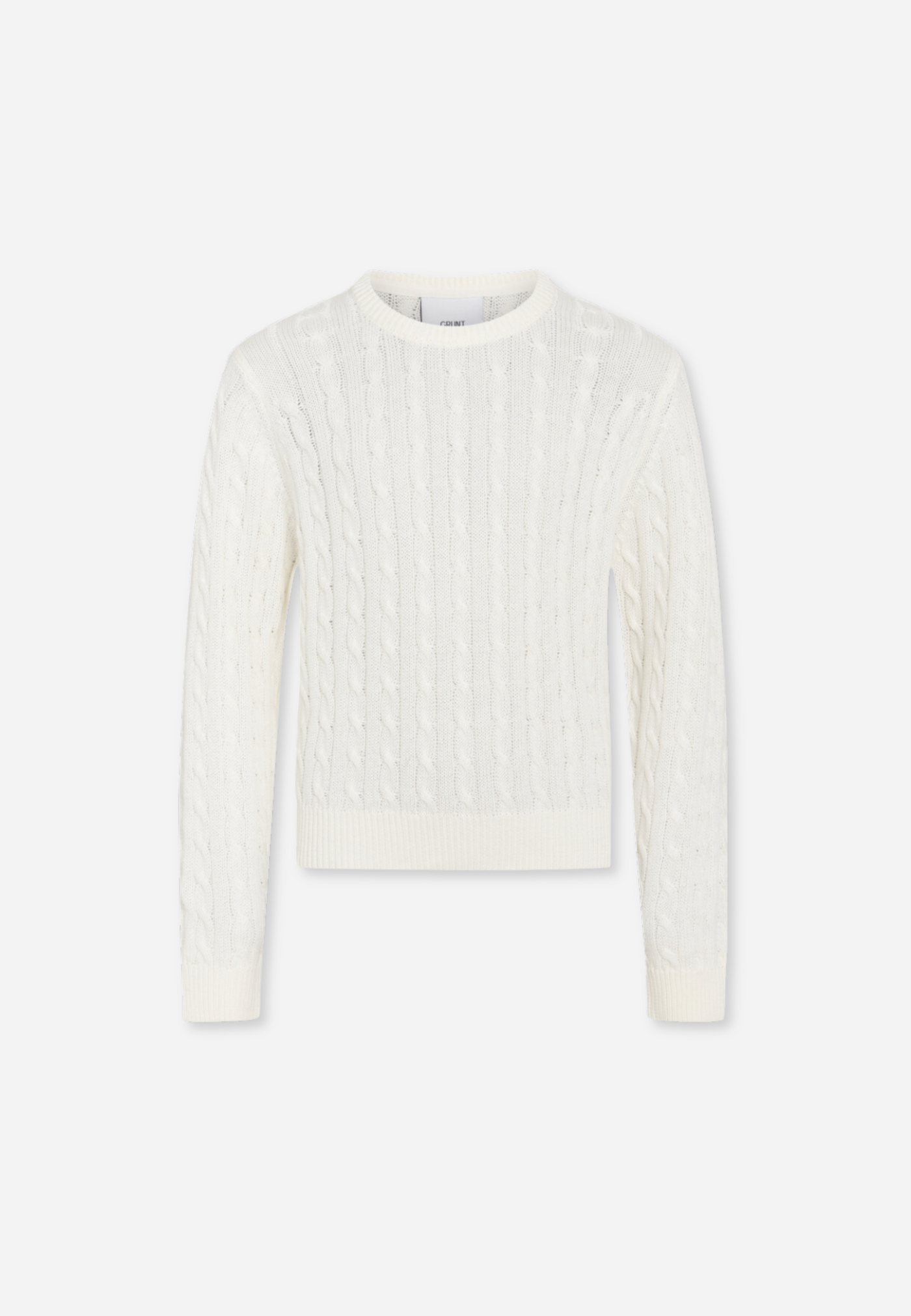 GRLINE CABLE LS KNIT - OFF WHITE