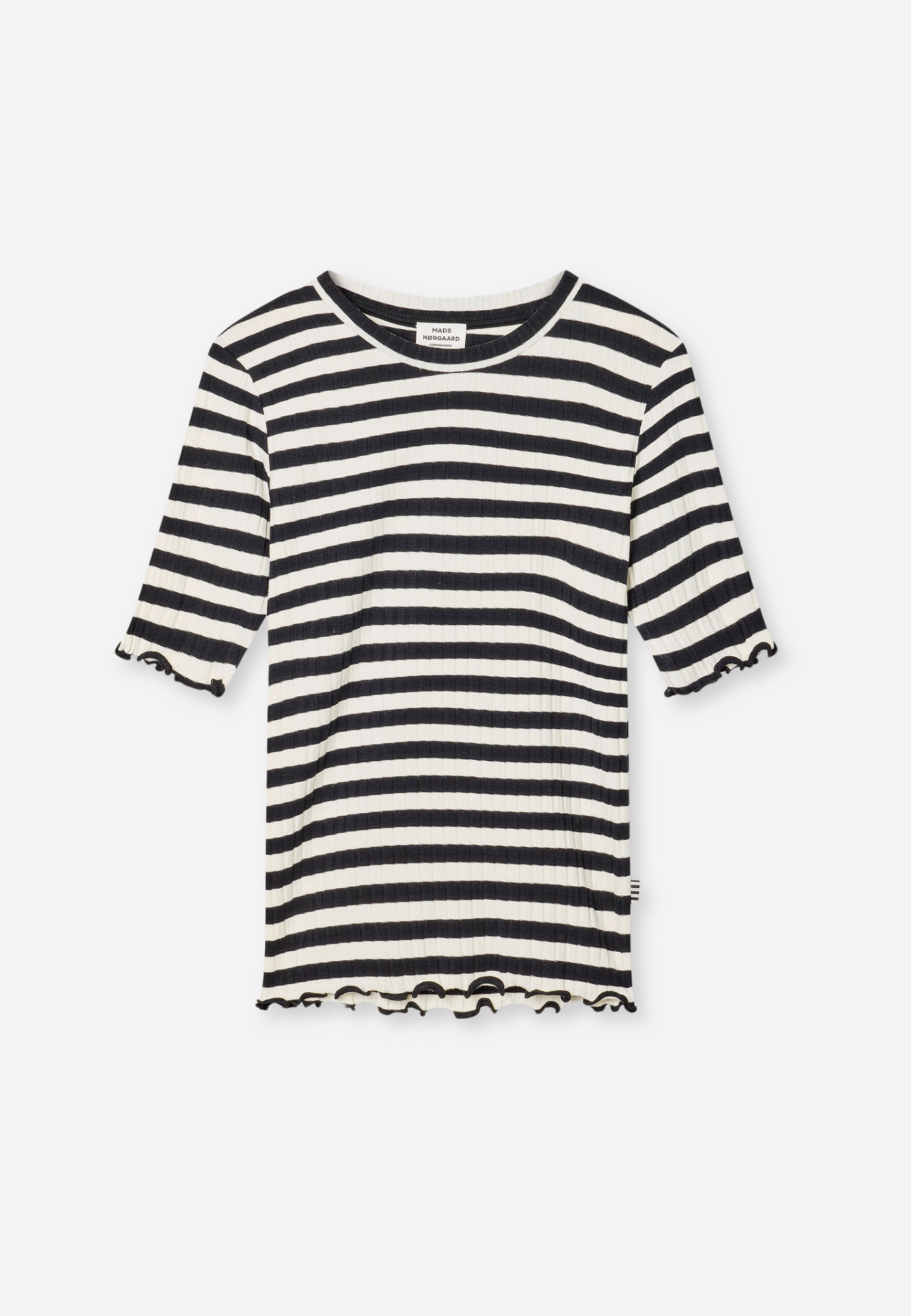 5x5 CLASSIC STRIPE TEE - BLACK/VANILLA ICE