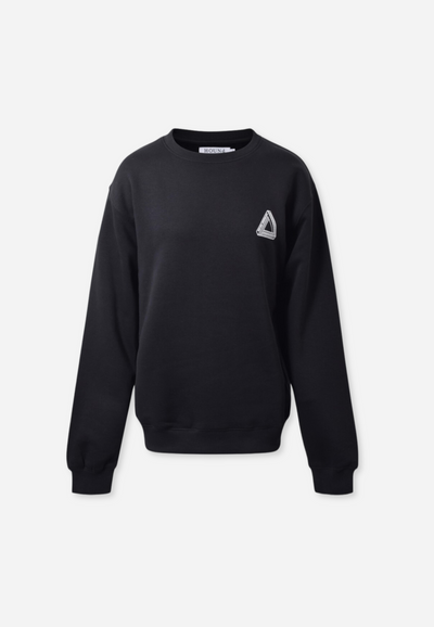 CREWNECK W/BACK - BLACK