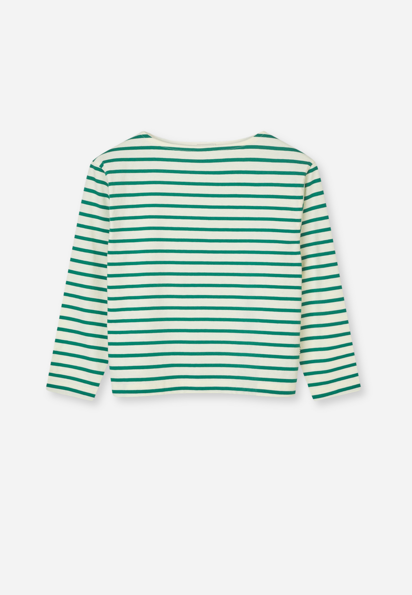 SOFT SINGLE TEE L/S - VANILLA ICE/GREEN