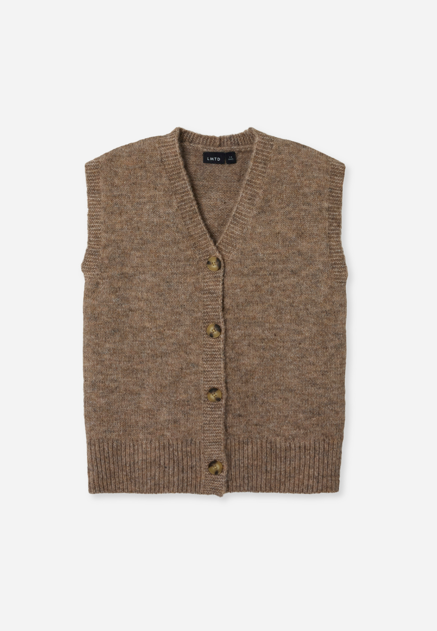 NLFNEDE KNIT VEST - SAVANNAH TAN