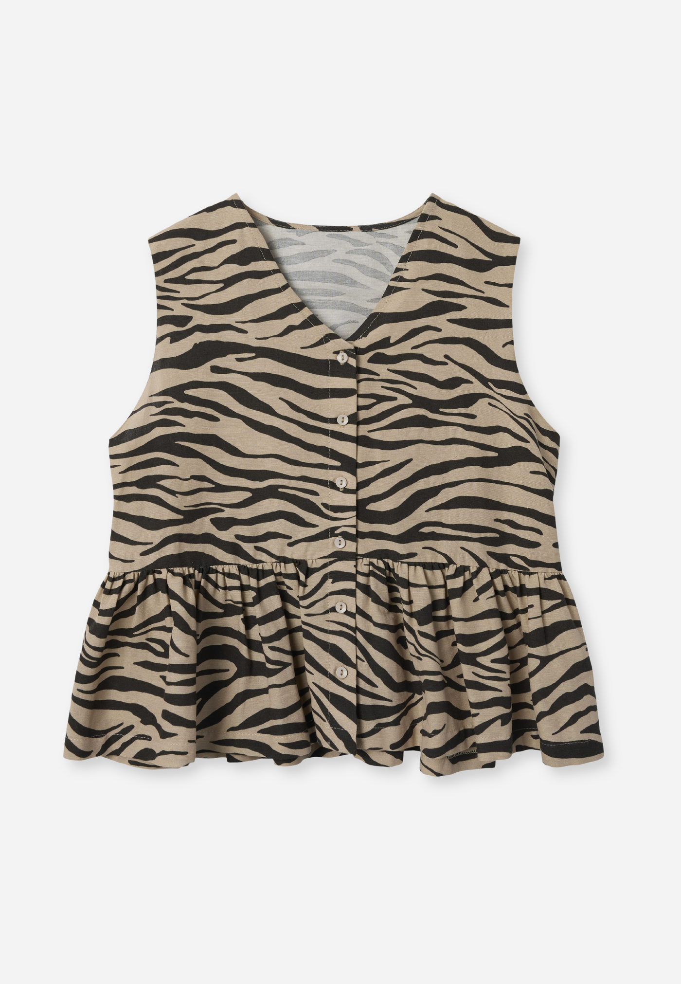 NLFNEMIL VEST - PEYOTE/RAVEN ZEBRA