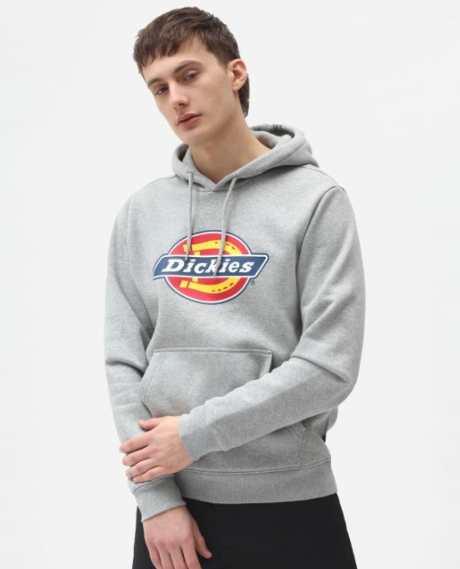 ICON LOGO HOODIE - GREY MELANGE