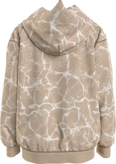 WATER AOP RELAXED HOODIE - HORSERADDISH