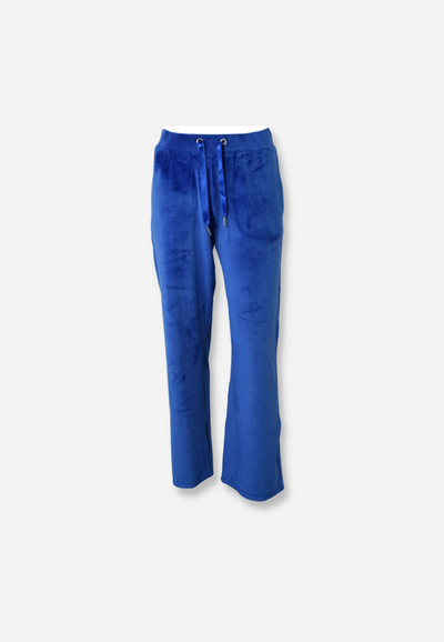 VELOUR PANTS - COBALT BLUE