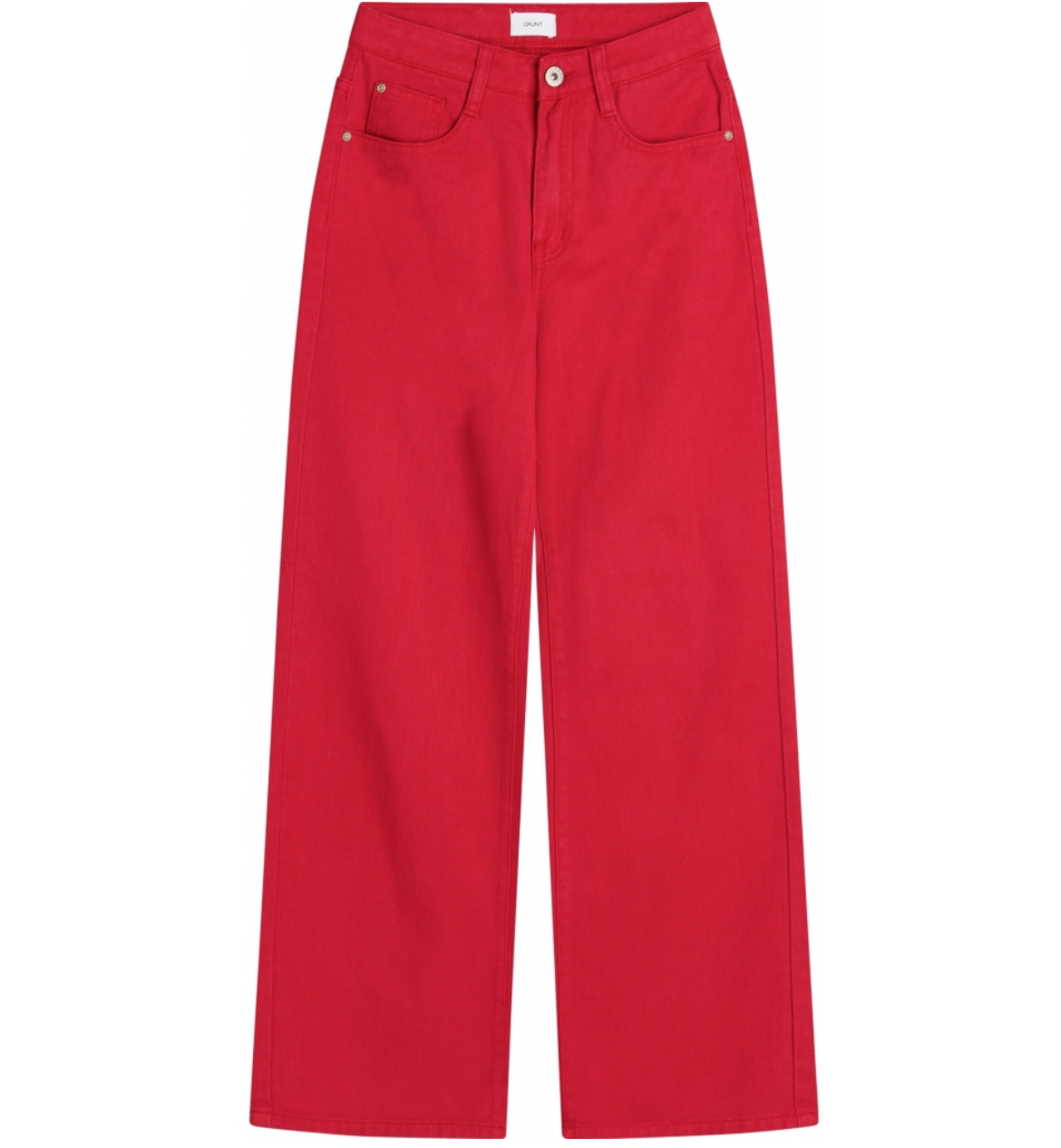 WIDE LEG RED JEANS - RED