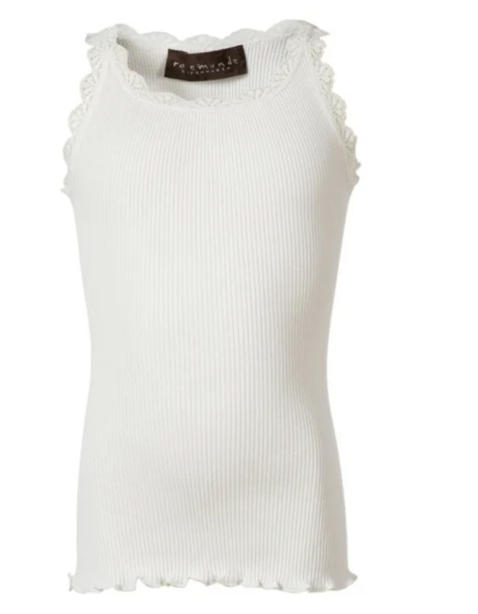 SILK TOP/ LACE - NEW WHITE